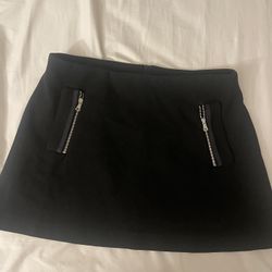 Zara Basic Black Mini Skirt Large 