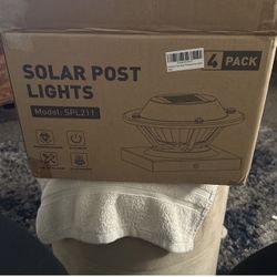 Solar Post Lights 4 Pack. New
