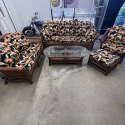 Rattan Living/Den Set