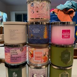 Bath & Bodyworks 3 Wick Candles 