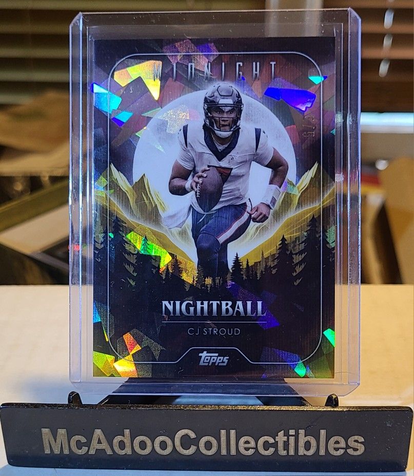 2024 Topps Midnight C.j Stroud Nightball Sunrise Cracked Ice Ssp #5/5