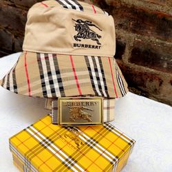 Bucket hat and belt combo