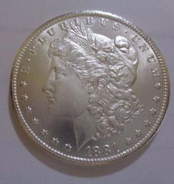 1881 CC Morgan Silver Dollar Carson City High Grade Rare Uncirculated Cleaned