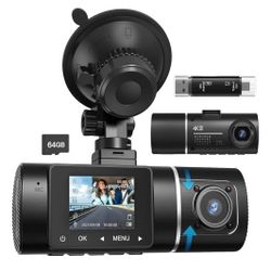 CAMARA DE TABLERO  DE DOBLE LENTE ATOMI/ATOMI 4K DUAL LENS DASH CAM