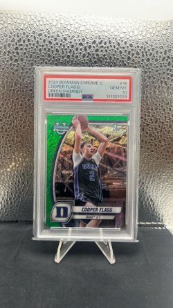 2024 Bowman Chrome U Cooper Flagg Green Shimmer PSA 10