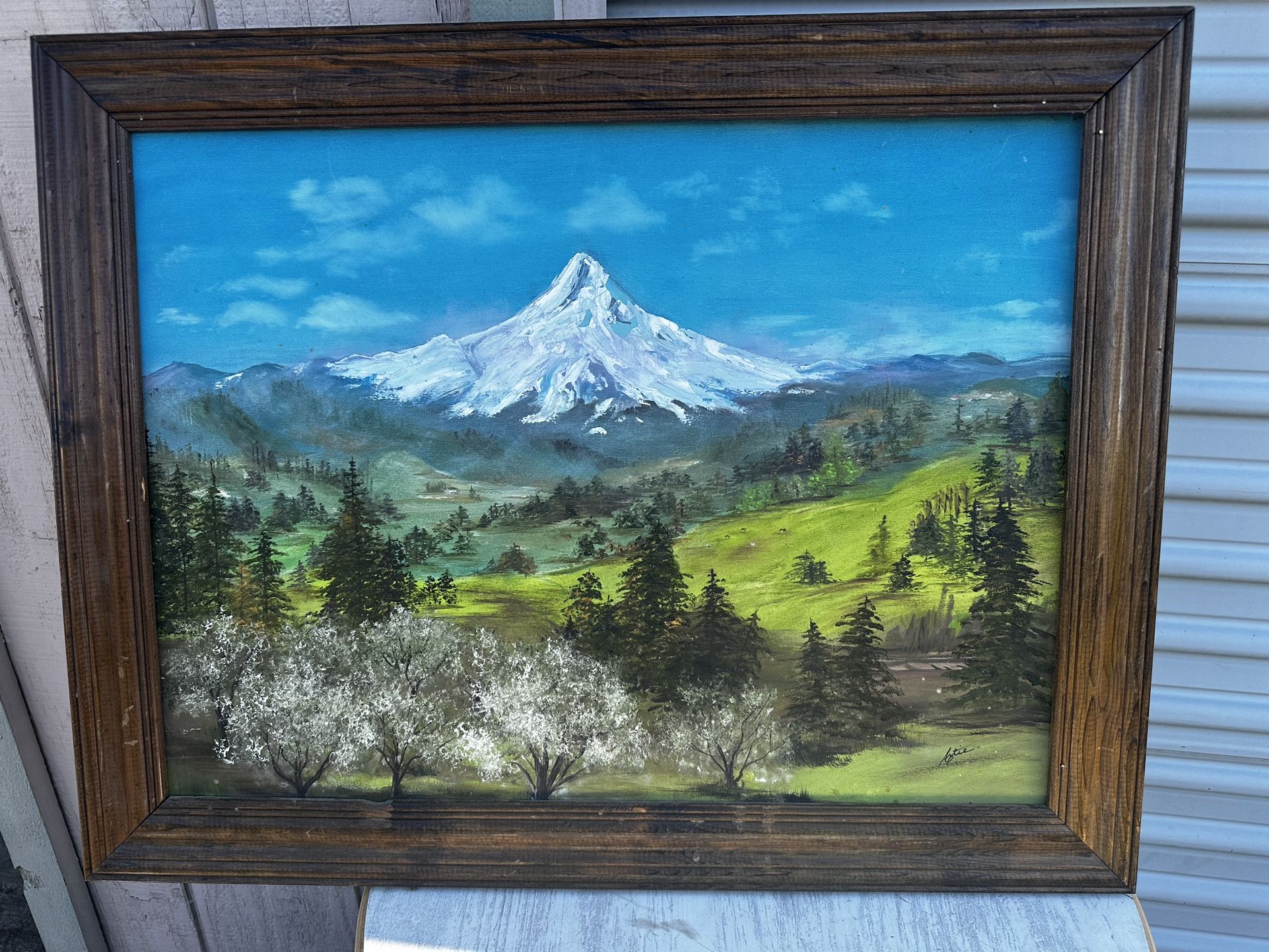 Vintage Mountain Artwork Canvas Wall Art Decor