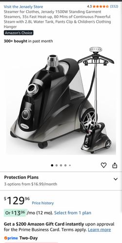Jenaely 1500W Standing Garment Steamer