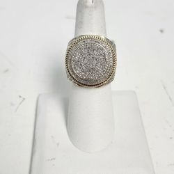 10kt Gold .40ctw Diamond Cluster Men's Pinky Ring