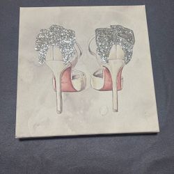 Glitter High Heel Wall Art