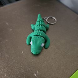 Baby Crocodile Keychain 3d Printed