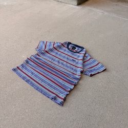 Y2K Vans Skater/Surf striped tee Mens Size Large