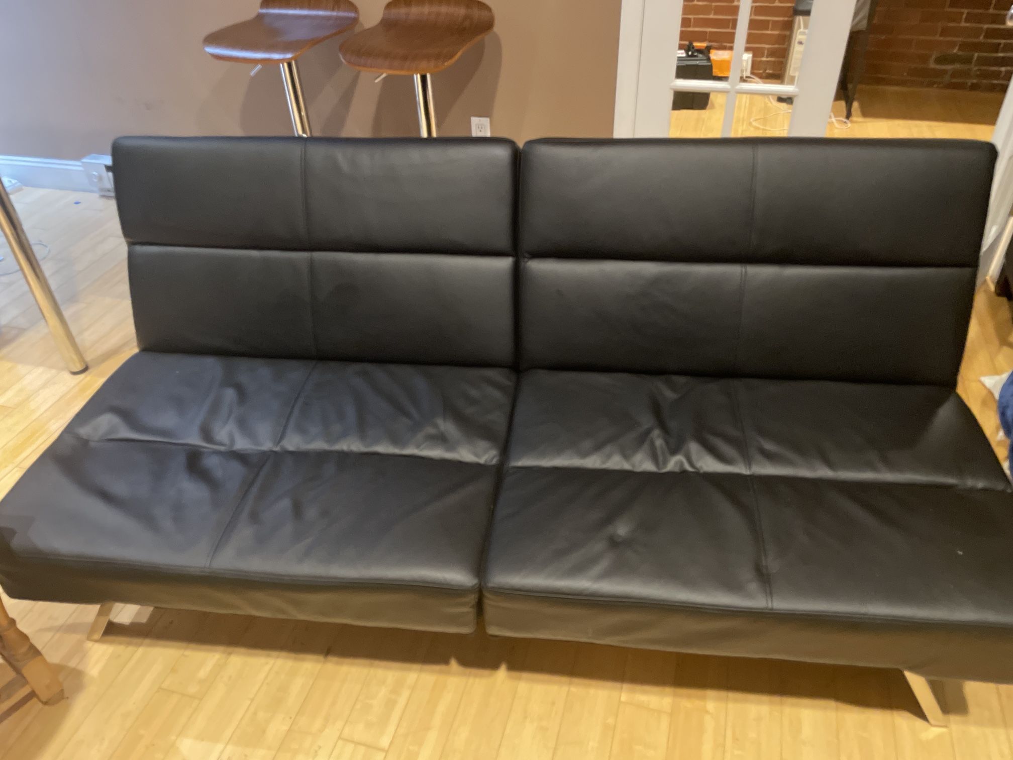 Leather Foldable Futon