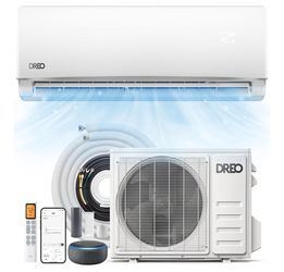 DREO Mini Split AC/Heating System 9000 BTU, 115V Ductless Split Unit AC