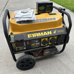 Firman 4550 Starting 3650 Continuous Generator 