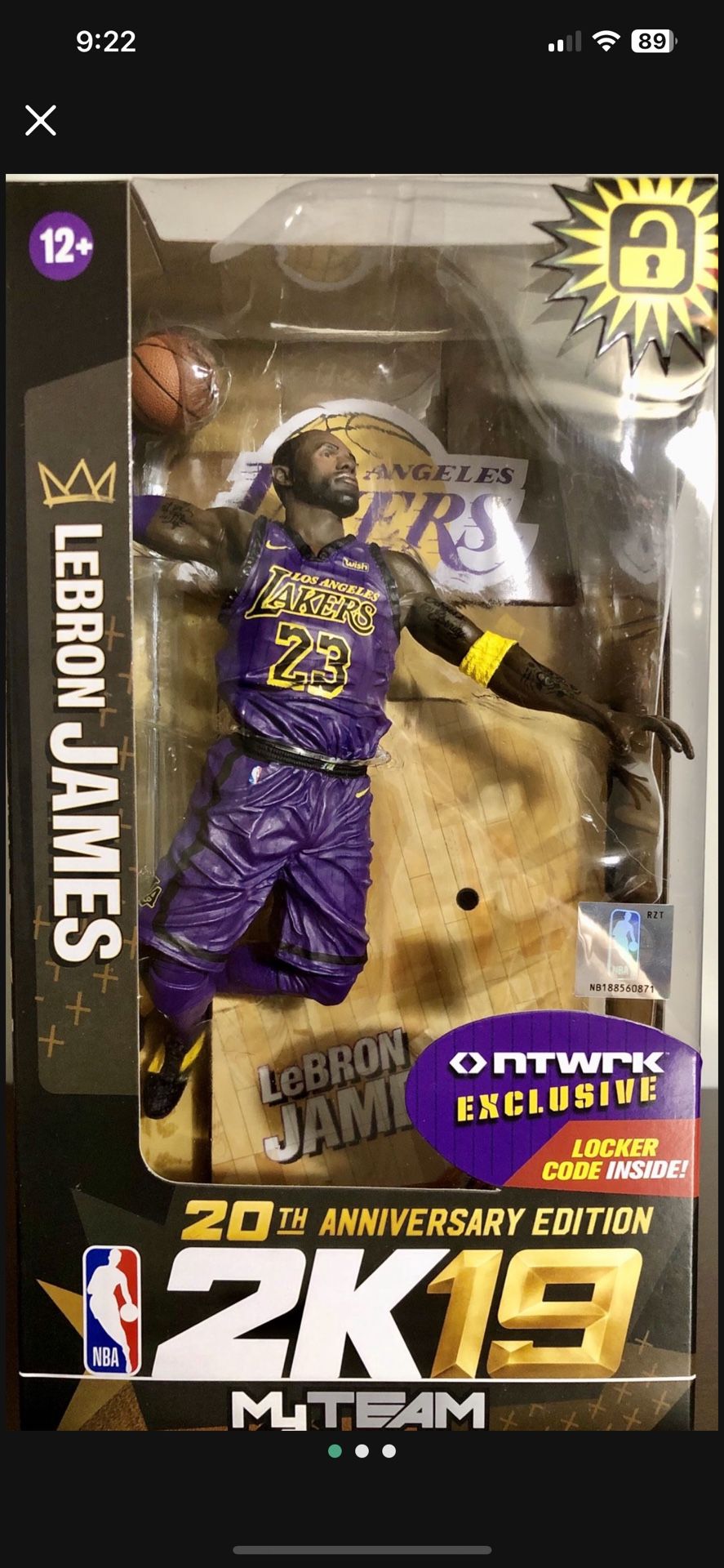 LeBron James NBA 2K19 McFarlane Figure Lakers 20th Anniversary Edition