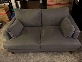 Charcoal Grey Loveseat