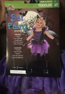 Toddler Bat Fairy Halloween Costume. Size 2T. Brand New