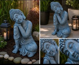 Blue Buddha Statue-Zen decor