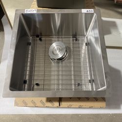 New In Box Kitchen Sink Stainless Steel 15” X 15” X 9”