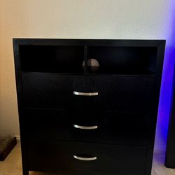 Black Wood Dresser/TV Stand