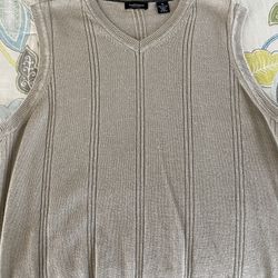 Mens Medium M Sweater Sleeveless Vest 