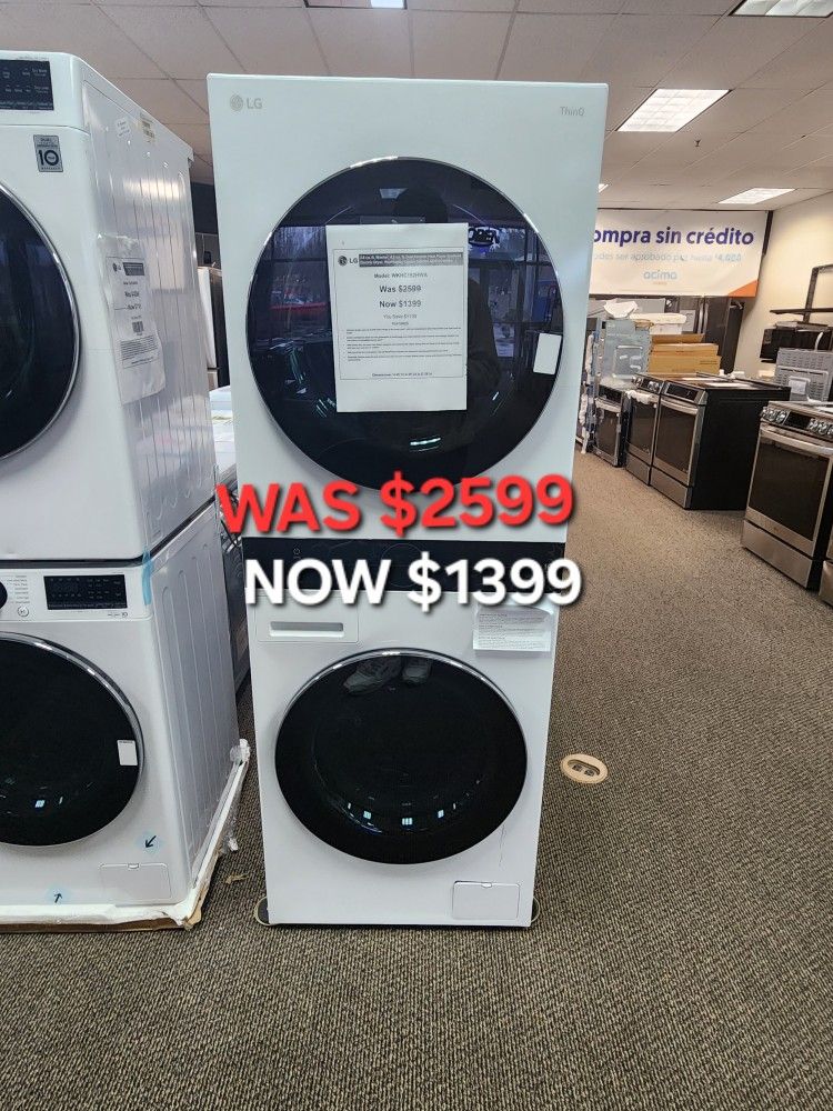 2.8 Cu. Ft. Washer 4.2 Cu. Ft. Dual Inverter Heat Pump Venltess Electric Dryer