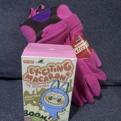 New Labubu Exciting Macaron with fleece Set  🎁