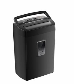12-Sheet Cross Cut Paper Shredder, 5.5 Gal Home Office Heavy Duty Shredder For Paper, Credit Card, Mail, Staples, With Transparent Window, High Securi