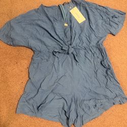 New 18 20 romper Blue Shorts Jumper Top Shirt Outfit