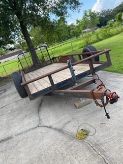 18ft Double Axle Utility Trailer with Wood Deck