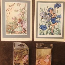 Vintage Blank Fairy Cards-The Green Tiger Press-Ca-Fairy Magnets Ca NOS