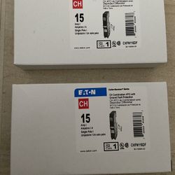 Eaton Cutler Hammer 15 Amp Circuit Breakers