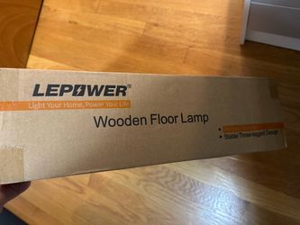 LEPAWER® Light Your Home, Power Your Life Wooden Floor Lamp