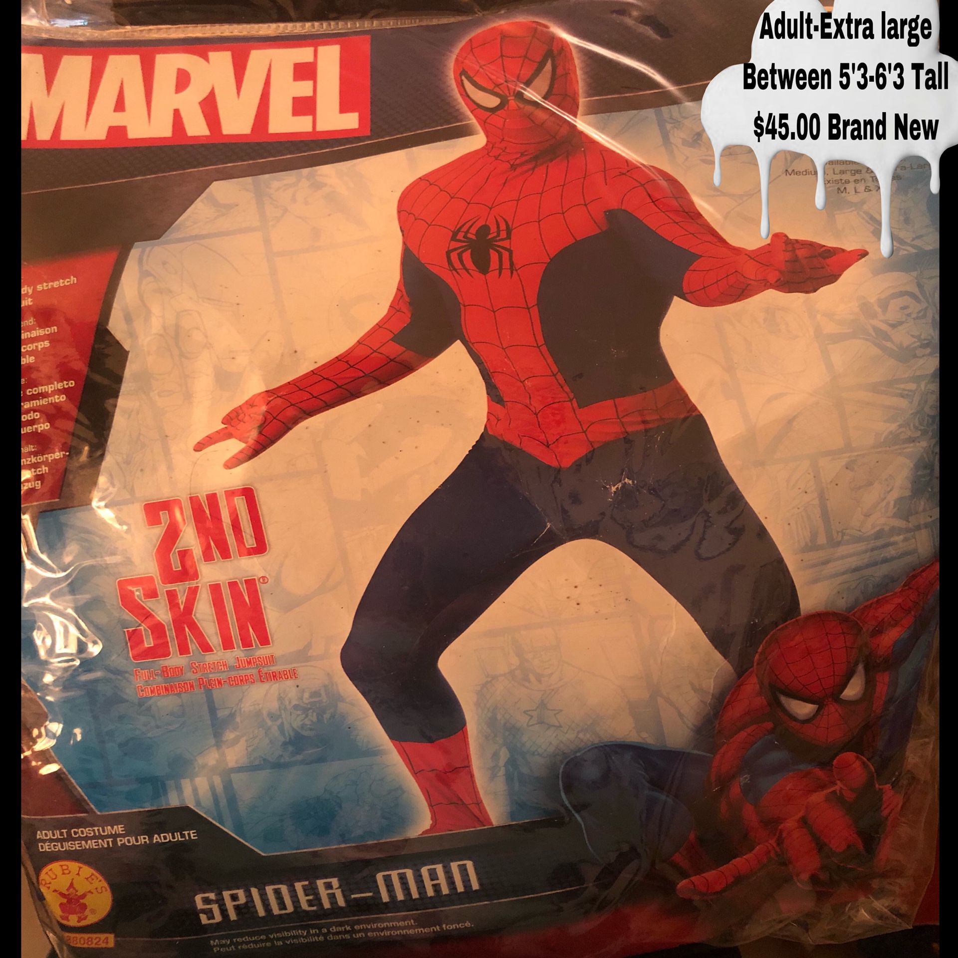 Spider Man -AdultXL- Brand New