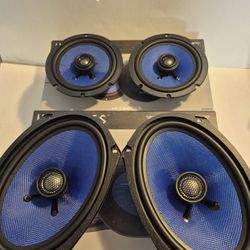 HIFONICS 1 PAIR 6.5" 2 WAY 125 WATTS SHALLOW MOUNT & 1 PAIR 6×9 2 WAY 150 WATTS CAR SPEAKER