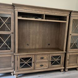 Glass Display And TV Entertainment Cabinet 