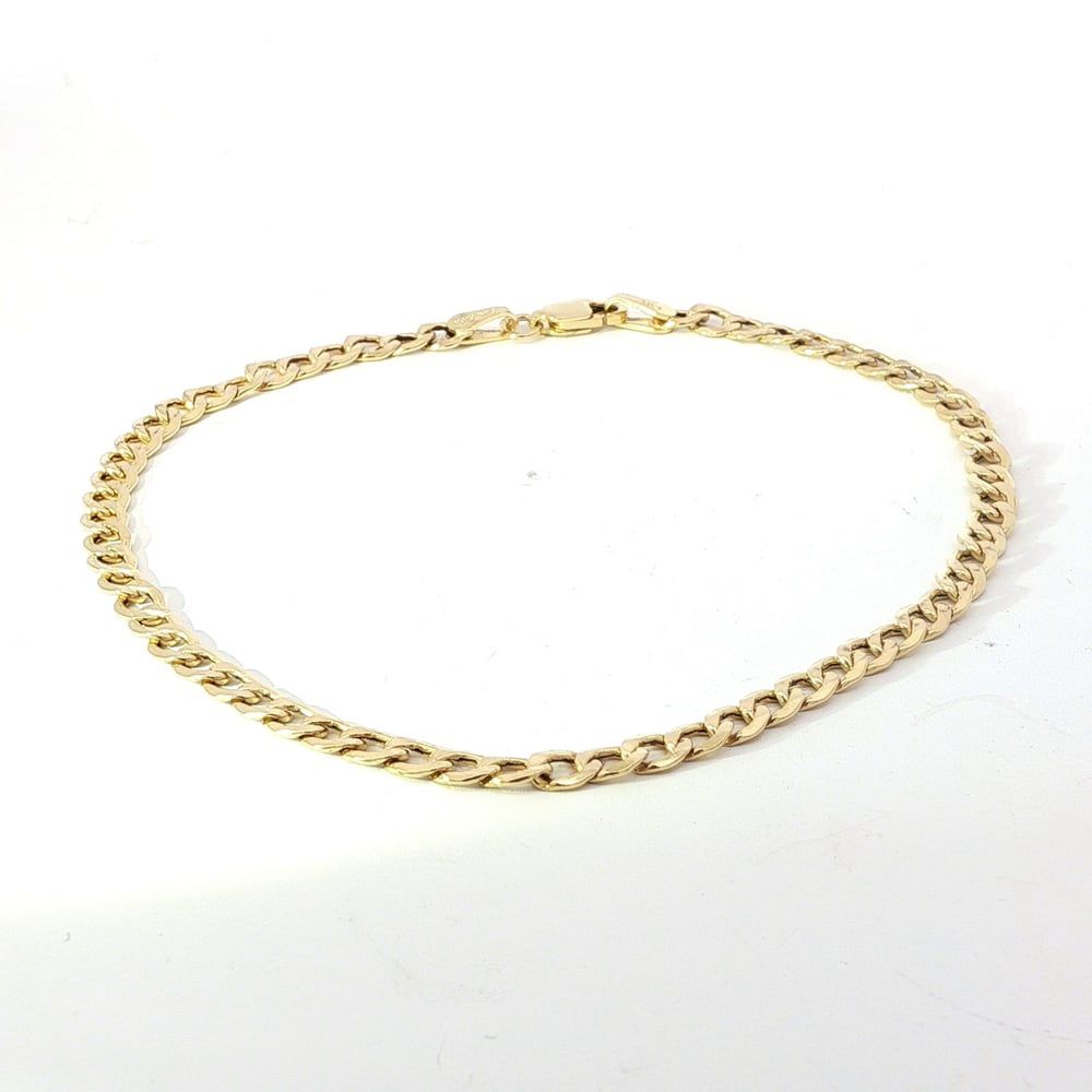 Men’s 10k Yellow Gold 3.4mm Curb Link 8” Bracelet 1.7 Grams 11055115