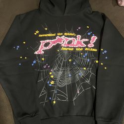 spider hoodie black