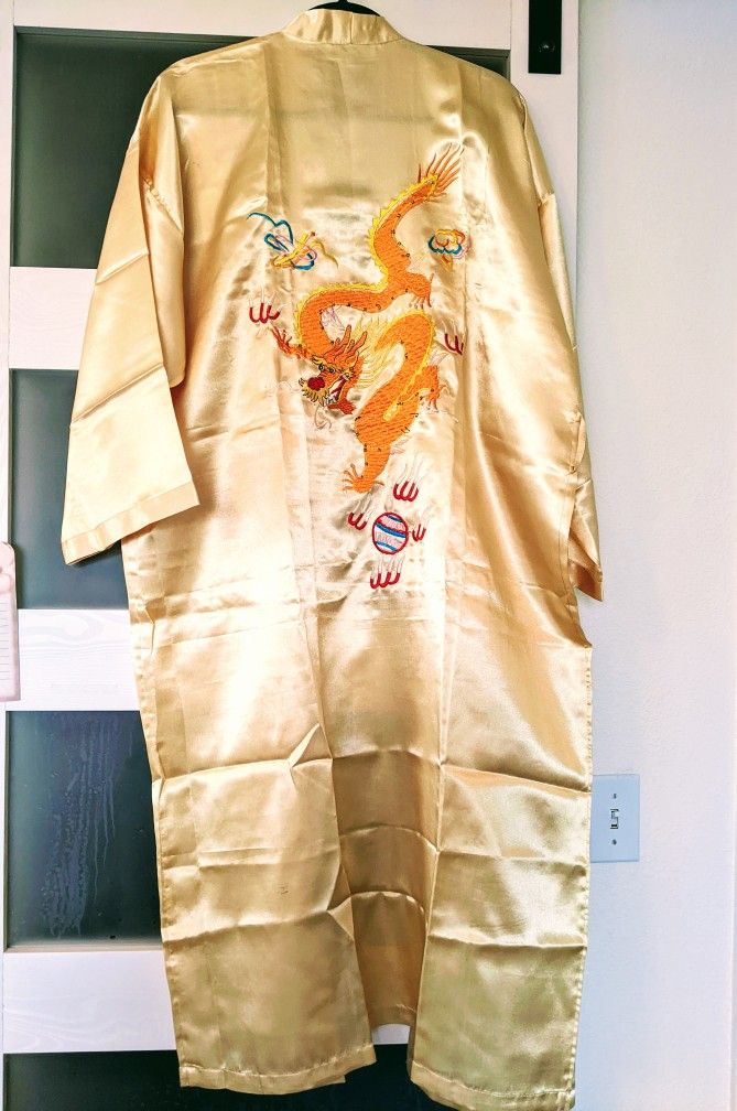 Dragon Phoenix Satin Nightgown