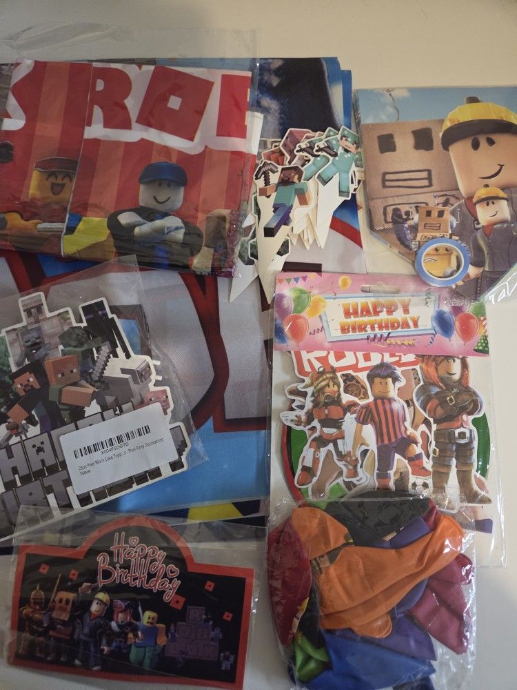 Roblox Happy Birthday Party Supplies NEW