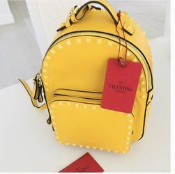 Valentino Fashion Mini Rockstud Backpack Leather Medium  New