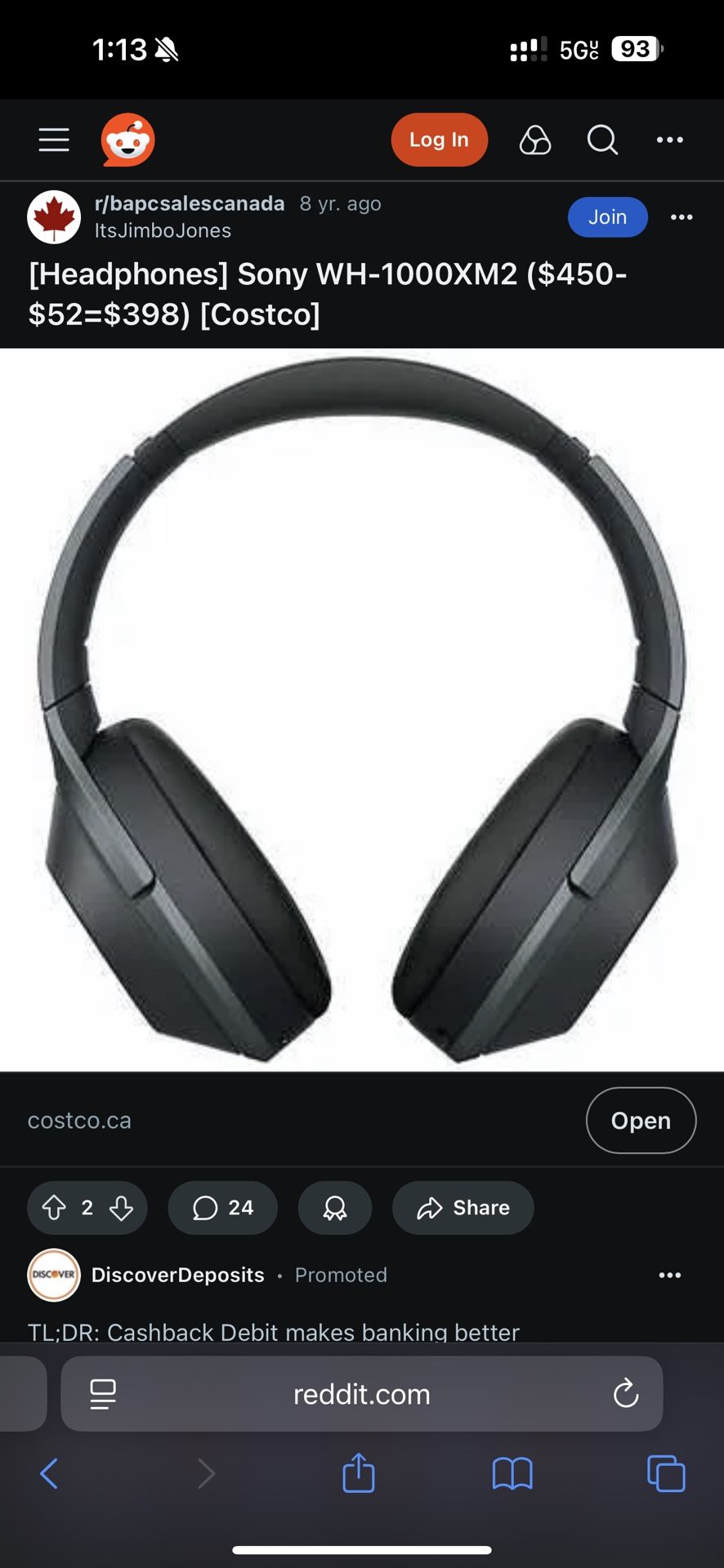 Sony WH- 1000XM2