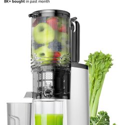 Canoly Cold Press Juicer, 5.8" Wide Feed Chute Juice Extractor Machine 400W