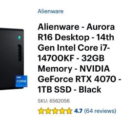 Alienware Aurora R16 Desktop – 14th Gen Power for Gaming & Creation