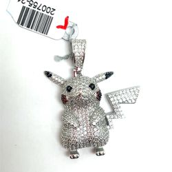 925 Sterling Silver CZ Pikachu Pendant 10.55g 200755/21