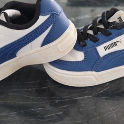Puma Blue and White Sneakers with Breathable Design Kid's