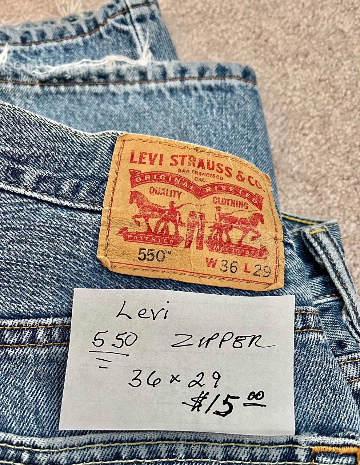  Levi 550 Jeans,  sizes 36x29