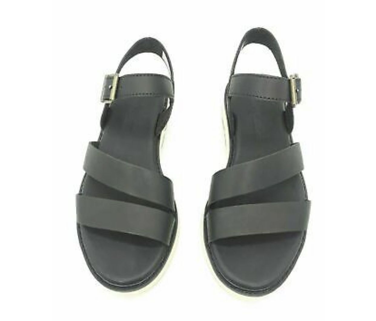 Timberland Bailey Park Women Shoes Leather Flat Sandals Black Sz M