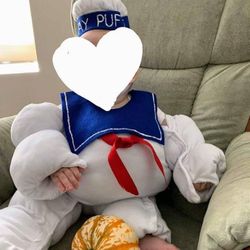 infant Halloween costume Stay Puft Marshmallow Man Ghostbusters 