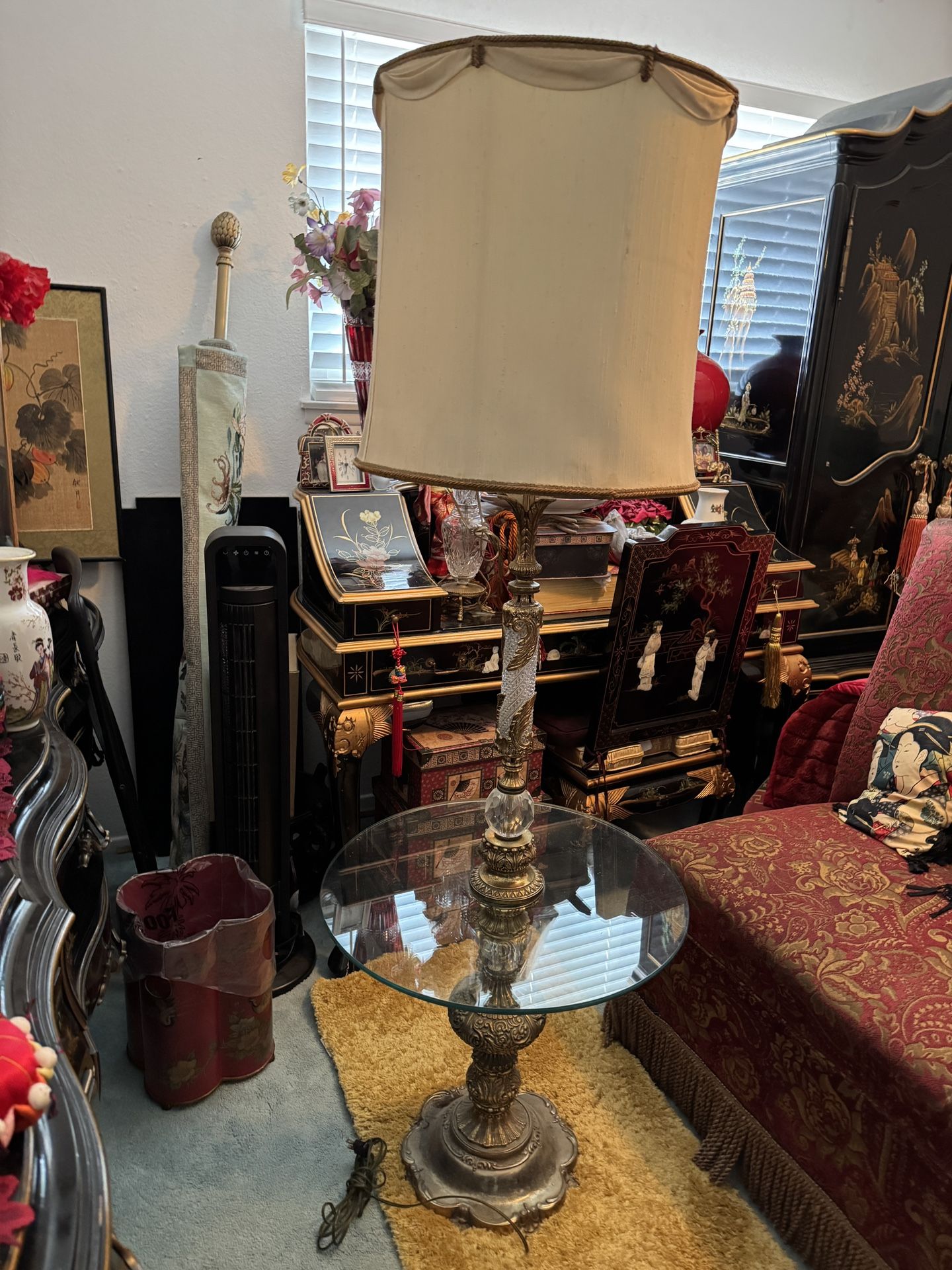 Antique Table Floor Lamp 